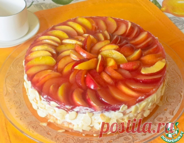 Творожный торт с нектаринами – кулинарный рецепт