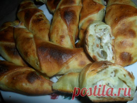 Рогалики с курицей и грибами