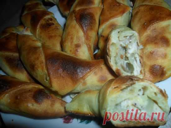 Рогалики с курицей и грибами