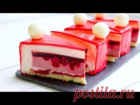 торт МУССОВЫЙ МАЛИНА ЛИМОН / MOUSSE STRAWBERRY LEMON CAKE