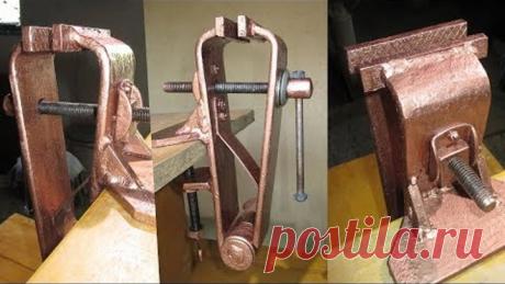 Тиски самодельные из рессоры
