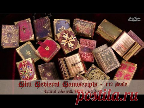 📚 📕Мини-средневековые рукописи (Часть 1) Основы книгоиздания - Закругленные корешки и двухсторонние позолоченные страницы