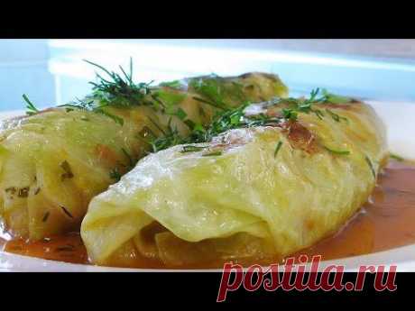 Голубцы, фаршированные овощами и рисом. Великий пост.
