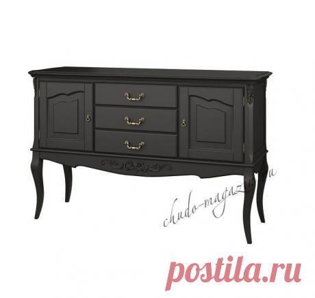 Комод-консоль черного цвета с ящиками и фасадами купить по цене 59 000 руб. в Москве — интернет магазин chudo-magazin.ru