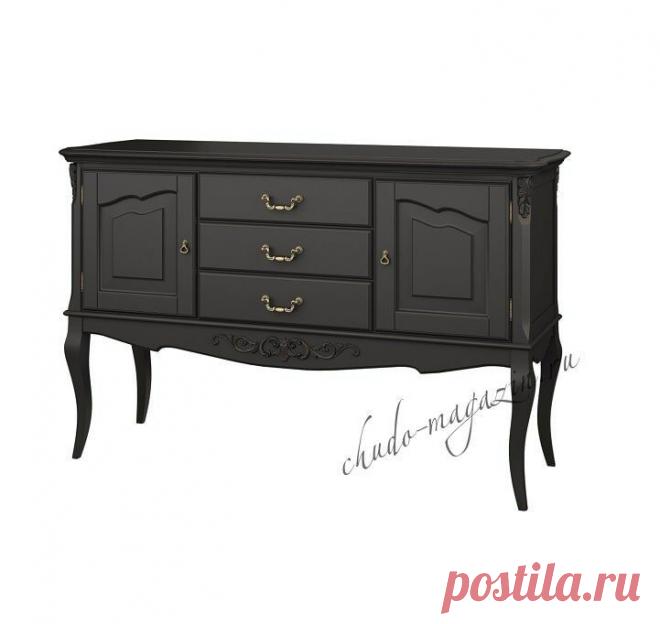 Комод-консоль черного цвета с ящиками и фасадами купить по цене 59 000 руб. в Москве — интернет магазин chudo-magazin.ru