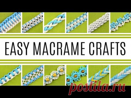 21 Easy Macrame ремесла, узлы, узоры, косы для начинающих и за ее пределами