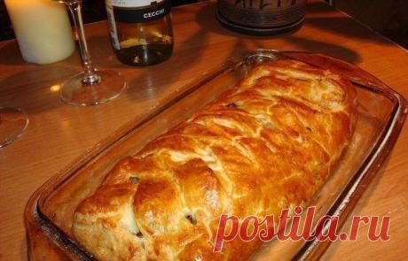 БЫСТРЫЙ МЯСНОЙ ПИРОГ С ГРИБАМИ  / Свежие рецепты