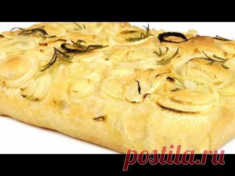 Фокачча с луком. Простой рецепт вкусной выпечки.