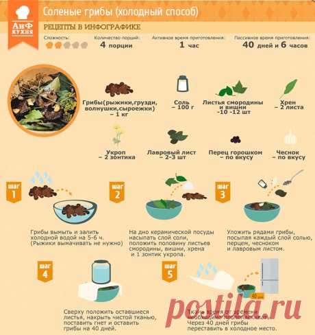Соленые грибы (холодный способ)
