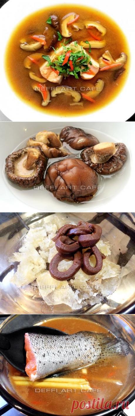 МИСО СУП С ФОРЕЛЬЮ И ШИИТАКЕ | 4vkusa.ru