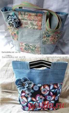 И это тоже джинса - практически дизайнерские вещи из старых вещей