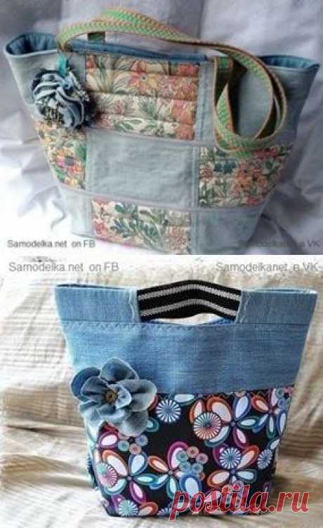 И это тоже джинса - практически дизайнерские вещи из старых вещей