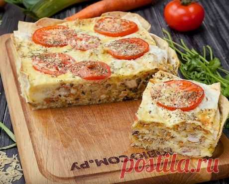 Пирог из лаваша в духовке