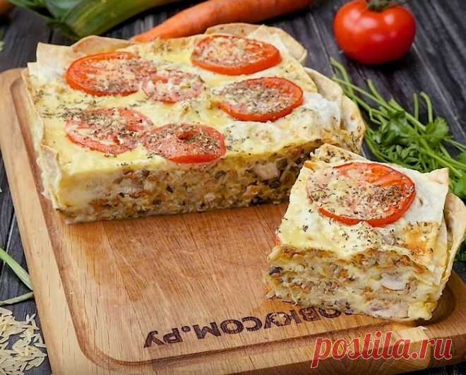 Пирог из лаваша в духовке