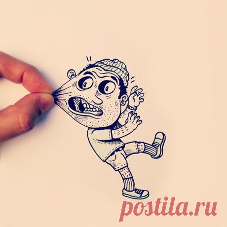 Точка, точка, запятая, вышла рожица...