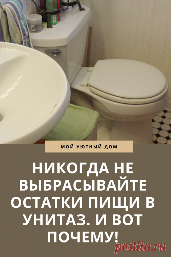 Почему не стоит выбрасывать остатки пищи в унитаз
