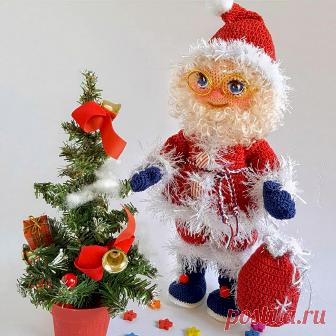 PDF Санта Клаус, Гномик и Повар крючком. FREE crochet pattern; Аmigurumi doll patterns. Амигуруми схемы и описания на русском. Вязаные игрушки и поделки своими руками #amimore - Санта Клаус, Новый год, новогодняя кукла, куколка, Санта Клаус.