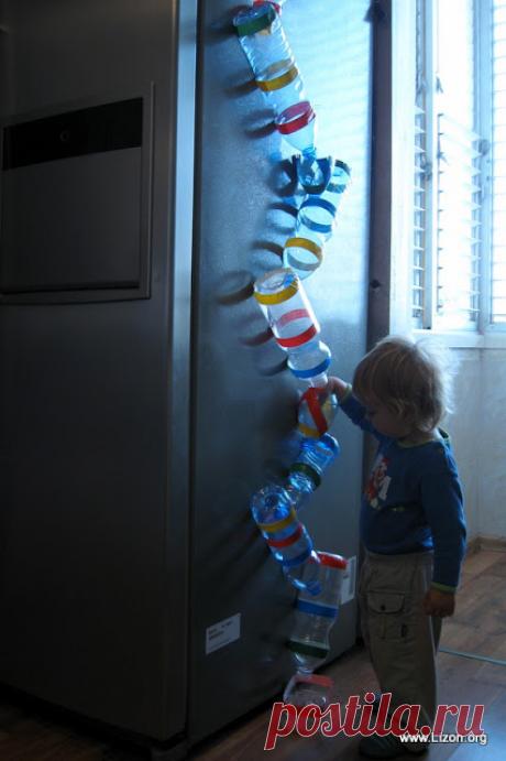 Вращающиеся шарики - игра из пластиковых бутылок