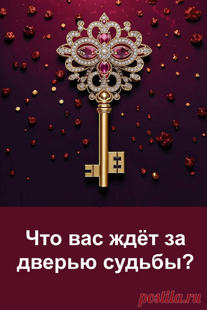 Судьба уже приготовила для вас неожиданный поворот. Этот тест поможет заглянуть вперёд и узнать, что именно готовит жизнь. Вас ждёт нечто важное — то, что перевернёт привычный порядок и откроет новую главу. Настало время открыть свою дверь перемен.