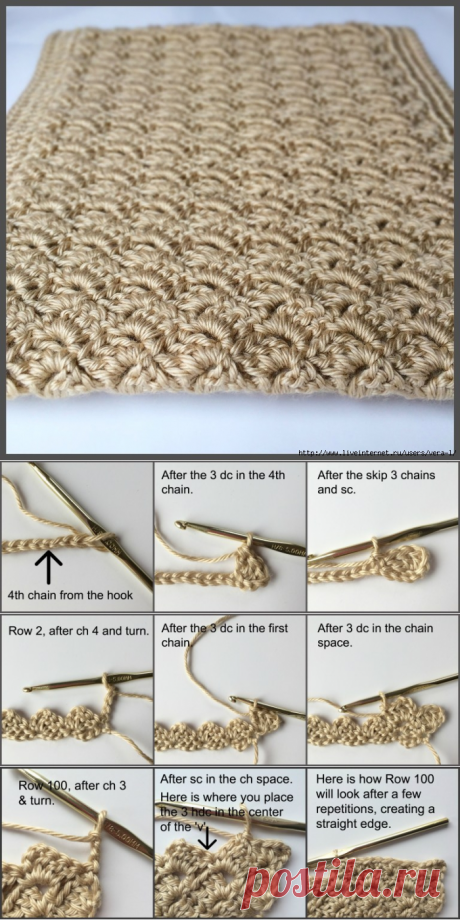 Снуд крючком THE KIMBERLY SCARF