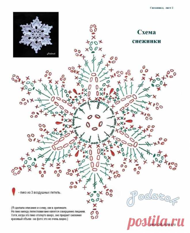 Вяжем СНЕЖИНКИ крючком. Схемы..
