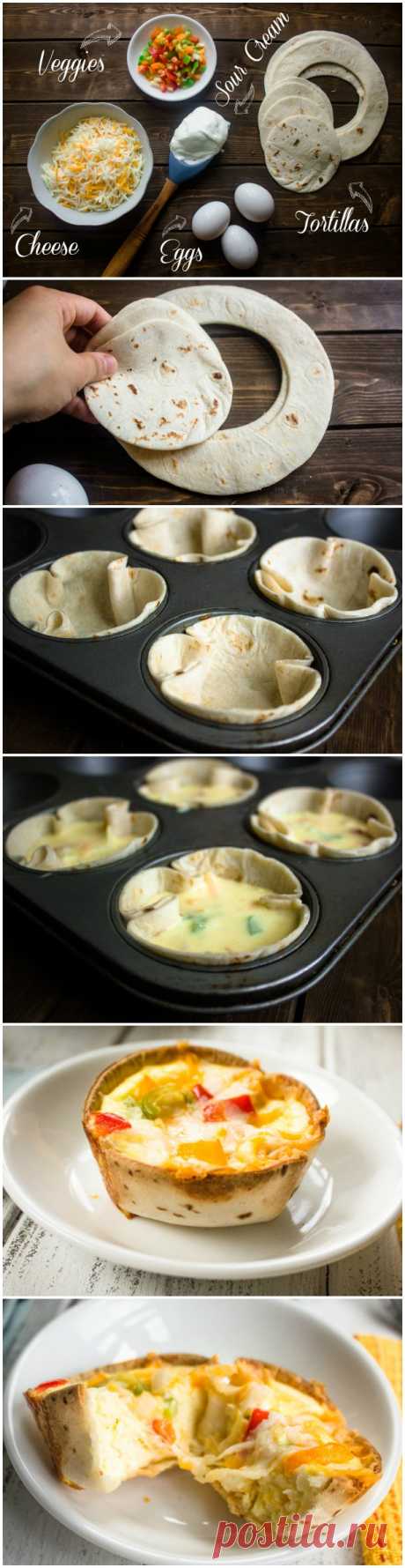 Mini Egg and Cheese Tortilla Cups | Gimme Delicious