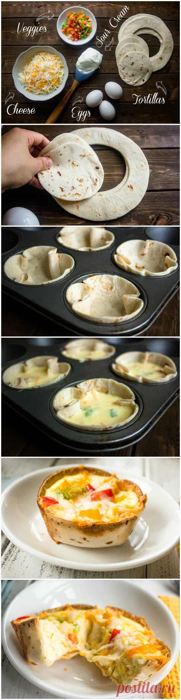 Mini Egg and Cheese Tortilla Cups | Gimme Delicious