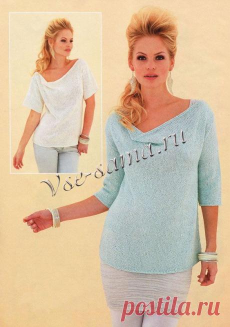 Пуловер с рукавами 3/4 / с короткими рукавами - Пуловер