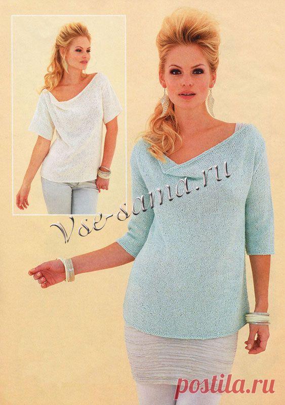 Пуловер с рукавами 3/4 / с короткими рукавами - Пуловер