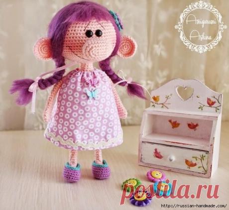 Вяжем куколку - девочку с большим носом:)