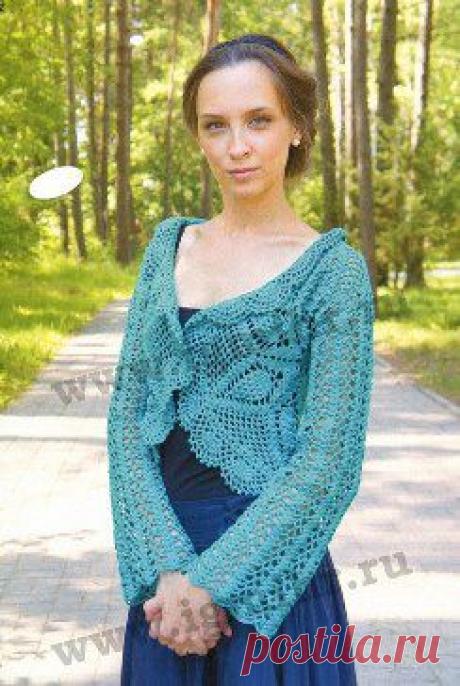 Вязание и не только.Новичкам и мастерам.
Ажурное болеро.
Для изготовления потребуется время и опыт, но результат того стоит!