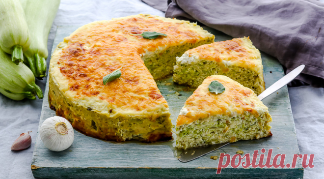 Запеканка из кабачков с курицей.