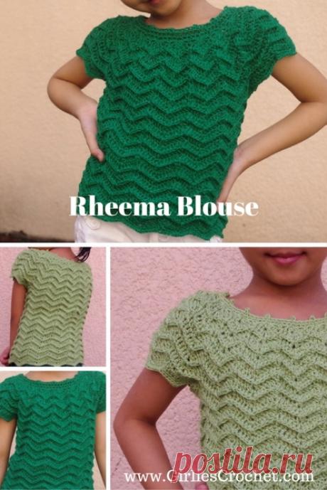 Rheema Blouse Rheema Blouse is a free crochet pattern in a chevron design with photo tutorials in each step.