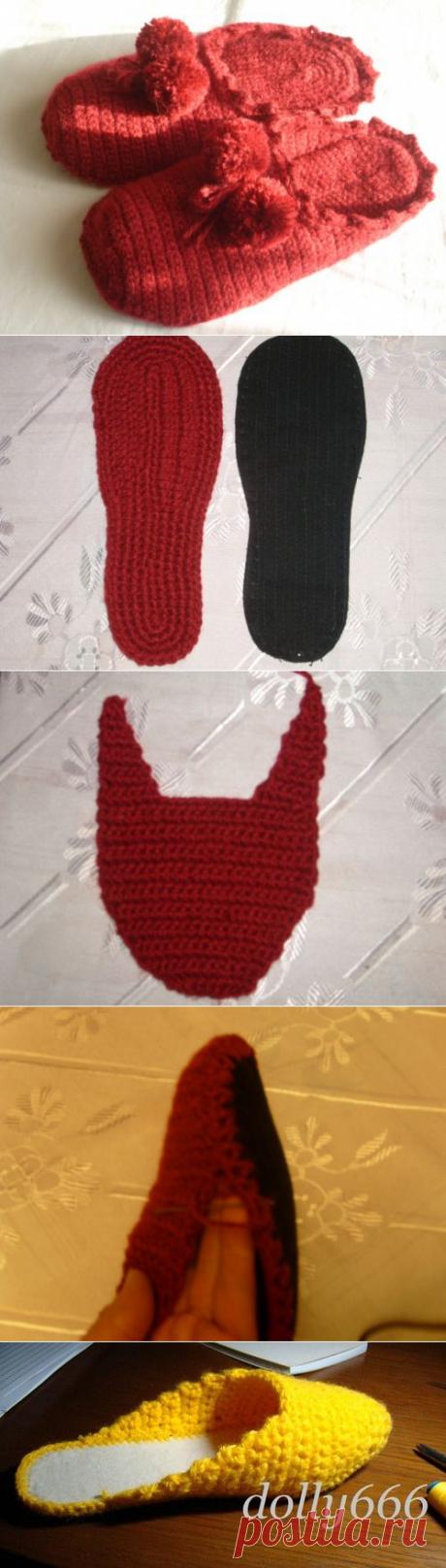 Женские тапочки МК / Вязание крючком для начинающих / PassionForum - мастер-классы по рукоделию