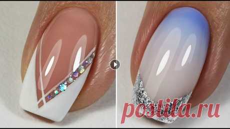 Идеи Дизайна Ногтей????/Nail Design ideas???? В работе использовала: 1) база Moltini strong base cover №4 гель краска Moltini белая без л/с гель лак с блестками Fiore №174 топ Fiore без л/с 2) гел...