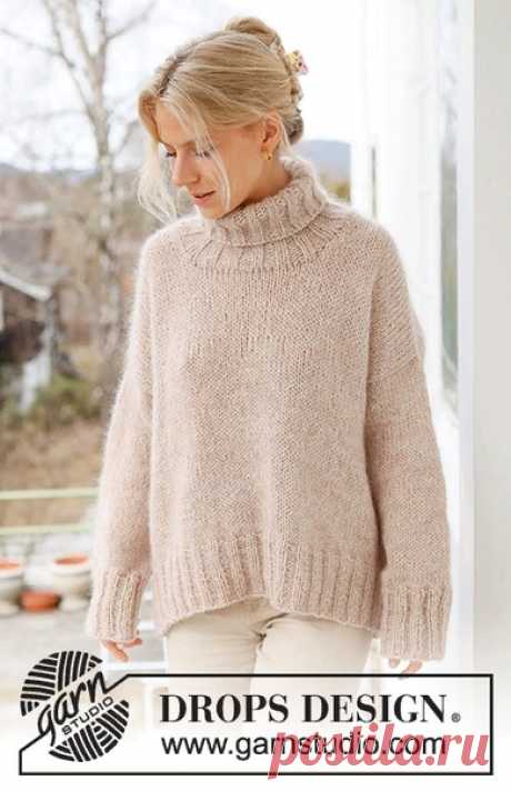 Свитер Sweet Weekend

Размеры: S - M - L - XL - XXL – XXXL
Понадобится:
- Пряжа DROPS SOFT TWEED (50% мериносовая шерсть, 25% альпака, 25% вискоза, 130м/50г) 300-350-350-400-450-500 г, цвет 02, marzipan
- Пряжа DROPS KID-SILK (75% кид-мохер, 25% шелк, 210м/25г) 100-100-125-125-150-150 г, цвет 40, pink pearl
- Пряжа DROPS KID-SILK 100-100-125-125-150-150 г, цвет 41, powder
Спицы:
Круговые спицы DROPS размеры 6 и 7 мм, длина лески 40 и 80 см.
Чулочные спицы DROPS размеры 6 и...