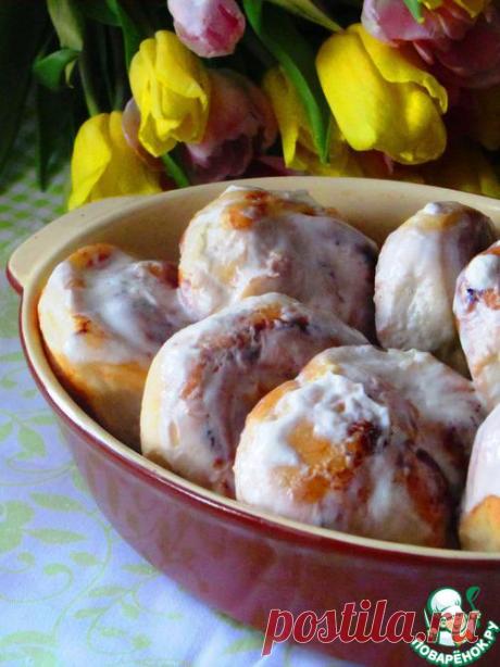 Ватрушки &quot;Розочки&quot; в сметанной заливке.