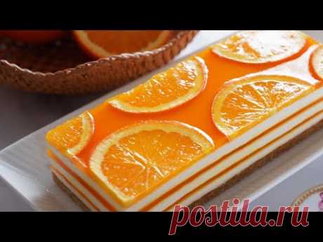 Апельсиновый торт с большим количеством апельсинов🍊 Очень вкусно🤤 / Без выпечки / Апельсиновое желе