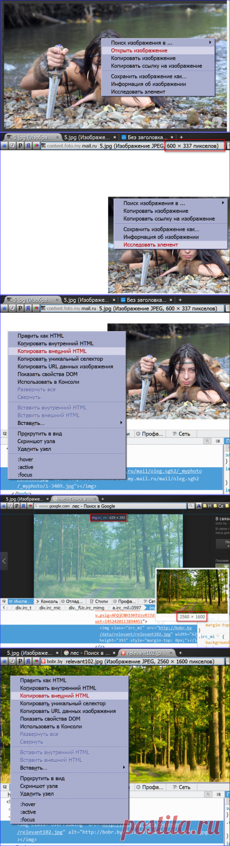 Скопировать код картинки в Firefox штатными средствами - Pro Comp - Группы Мой Мир