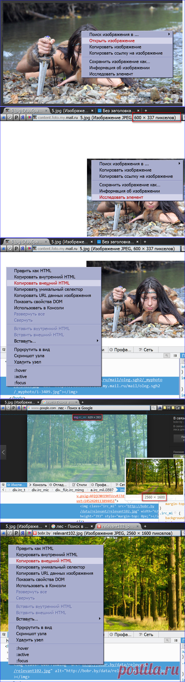 Скопировать код картинки в Firefox штатными средствами - Pro Comp - Группы Мой Мир