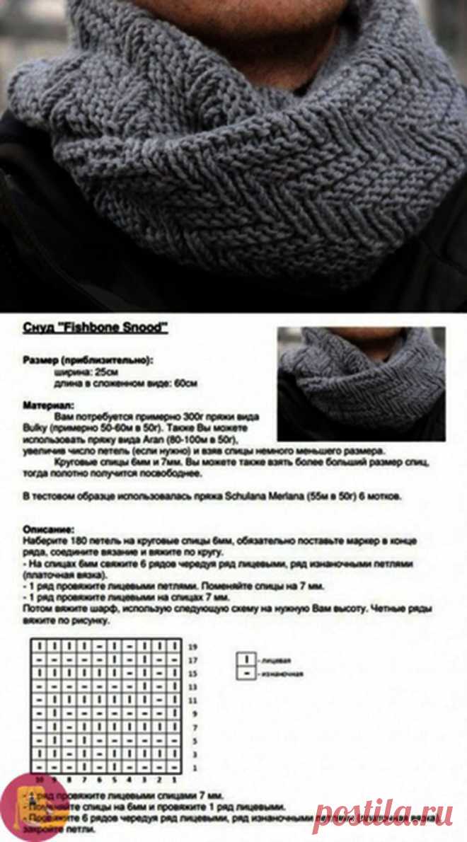 Снуды спицами — Сделай сам, идеи для творчества - DIY Ideas