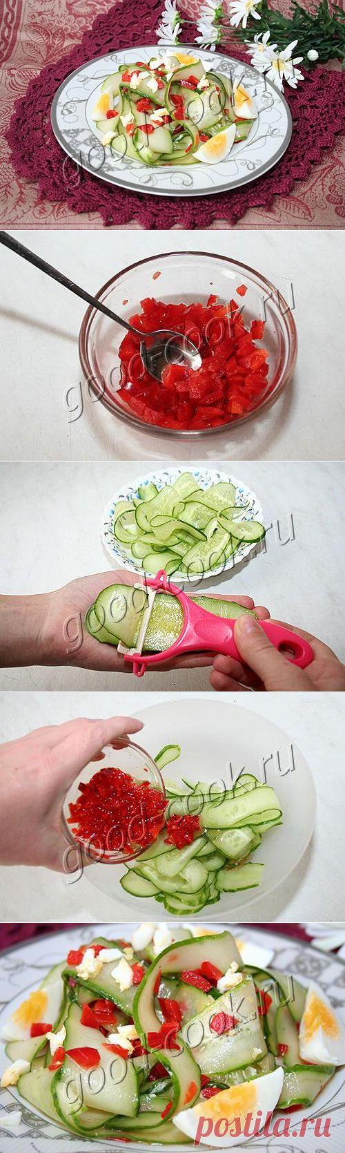 Хорошая кухня - летний огуречный салат. Кулинарная книга рецептов. Салаты, выпечка.