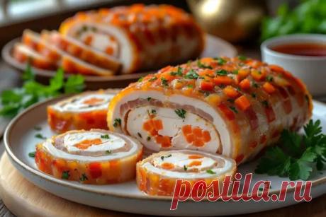 Ароматный рулет с салом