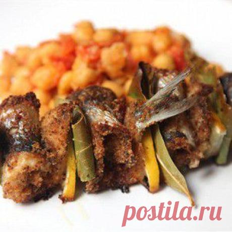Фаршированные сардины на шпажках рецепт – средиземноморская кухня: основные блюда
