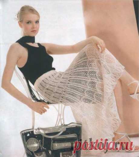 Красивая юбка спицами