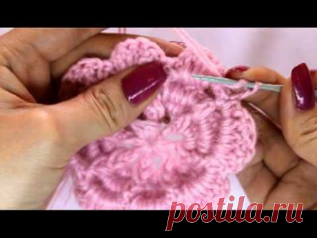 Вяжем крючком - объемный цветок/Knit Crochet - surround flower - YouTube