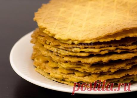 Вафельные коржи: фото пошагово, калории | Рецепт 1000.menu