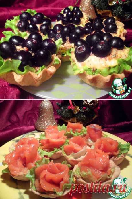 Две любимые закуски в тарталетках - кулинарный рецепт