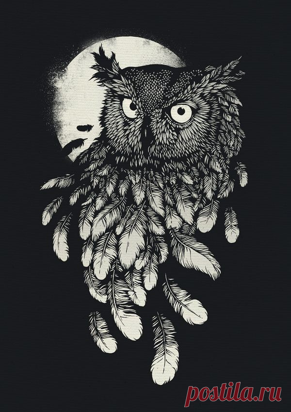 Графика. Цвет. Совушка-сова.