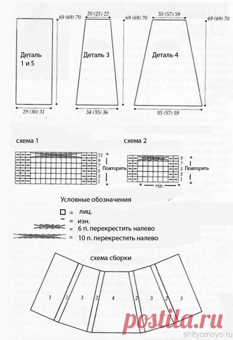 Бежевая накидка, связанная спицами. Описание и схемы бесплатно/Шали. Палантины. Платки. Пончо. Накидки. Пелерины./Вязание/Статьи / Шитье, вязание, рукоделие, бисероплетение